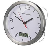 BRESSER Horloge pour Salle de Bain - 17 cm, Blanc, 17cm