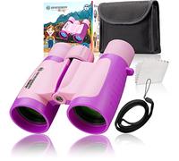 Bresser Jumelles Junior pour Enfant 3 x 30 en différentes Couleurs, grossissement 3X, diamètre de l'objectif 30 mm, espacement oculaire réglable, avec Sangle de Transport Rose