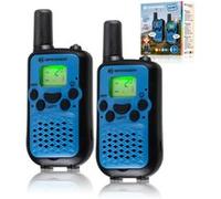 BRESSER JUNIOR Set de 2 Walkies-Talkies avec grande portée jusqu'à 6 km et fonction mains libres blau G