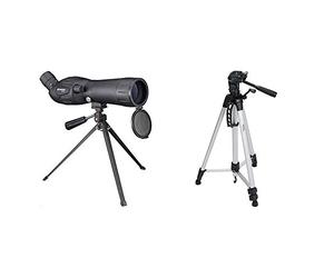 Bresser Junior Spotty 20-60x60 Longue-Vue & Amazon Basics Trépied ultraléger 152 cm avec Sac Inclus