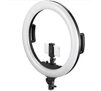 BRESSER Anneau lumineux LED bicolore STR-48B 48 W réglable avec support pour appareil photo et smartphone