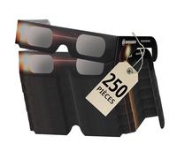 BRESSER Lunettes Éclipse Solaire 250 Pièces, Observation Sûre du Soleil, EN ISO 12312 2:2015, Image Jaune Clair, Design B