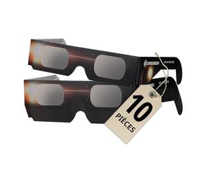 BRESSER Lunettes Eclipse Solaire certifiée CE ISO 12312-2 lot de 10