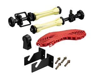 Bresser MB 11 Support pour 1 Rouleau de Fond Papier Mural ou Plafond | Commande par chaîne, rouleaux jusqu’à 2,72 x 11 m et 5 à 6 kg, mandrin 4,5 à 7,5 cm, supports métalliques