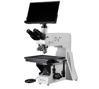 Bresser Microscope à lumière réfléchie 50-800x avec caméra HDMI autofocus et écran 13,3" pour labo