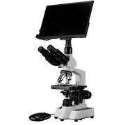 Bresser Microscope trinoculaire 40-1000x avec caméra HDMI MikroCam Mini Full HD et écran 13,3" pour présentations et éducation