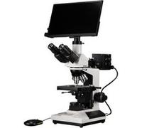 Bresser Microscope trinoculaire à lumière réfléchie/transmise avec caméra HDMI Full HD et écran 13,3" - Éclairage halogène 20 W, C-Mount