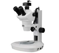 Bresser Microscope stéréo Zoom 8-50x éclairage LED Incident transmitted avec caméra UHD 3840x2160 Pixels Noir
