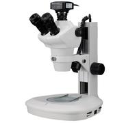 Bresser Microscope stéréo Zoom 8-50x éclairage LED Incident transmitted caméra 12MP USB 3.0 Noir