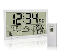 Bresser MyTime Horloge murale météo Jumbo LCD, blanc