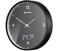 BRESSER MyTime LEDsec Horloge murale 24 cm avec affichage de la température (anthracite)
