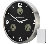 BRESSER MyTime Io NX Horloge murale radio pilotée avec Mesure de Temperature et