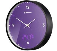 BRESSER MyTime LEDsec Horloge murale 24 cm avec affichage de la température
