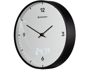 Bresser mytime ledsec horloge murale 24 cm avec affichage de la température