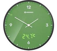 BRESSER MyTime LEDsec Horloge murale 24 cm avec affichage de la température grün G