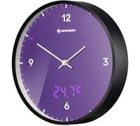 MyTime LEDsec Horloge murale 24 cm avec affichage de la température