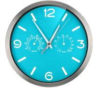 BRESSER My Time DCF Thermo-/Hygro- Horloge murale 25 cm (sky blue)