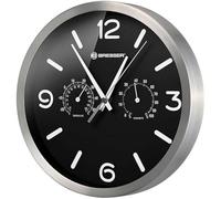 Bresser Optics MyTime Réveil à quartz Noir, Acier inoxydable