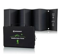 Bresser Chargeur solaire 40 W avec 1 port CC et 3 ports USB-A avec prise USB-A avec QC3.0 pour une charge rapide, panneau solaire comme chargeur pour smartphones, banques d'alimentation, etc.