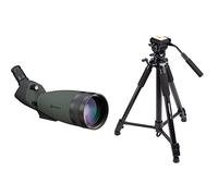 Bresser Pirsch 25-75x100 45° Longue Vue & TR 688 V Vidéo Trépied avec rotule 2 Voies Noir