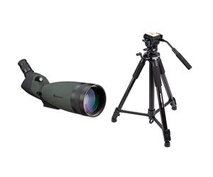 Bresser Pirsch 25-75x100 45° Longue Vue & TR 688 V Vidéo Trépied avec rotule 2 Voies Noir