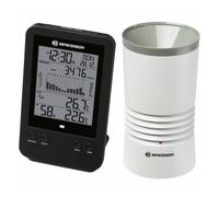 Bresser Station météo sans fil pluviomètre – capteur extérieur pro, Horloge DCF, stockage max