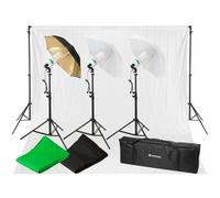 Bresser - Set d'Éclairage Lumière du Jour et de Fond de Studio 1600W BR-2120