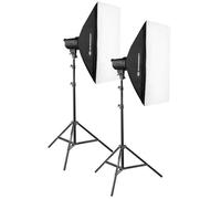 Bresser Set flash studio BRT 200 W avec 2 softboxes 50×70 cm et diffuseurs - intérieur
