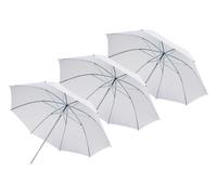 BRESSER SM-02 Parapluie translucide blanc 84 cm - 3 pièces