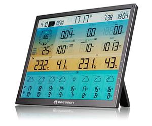 Bresser Station de base supplémentaire/de rechange pour centre météo Wi-Fi 7003230 8 jours 4CAST XL avec écran couleur grand angle de 48,3 cm