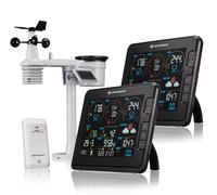 Bresser Station météo Wi-Fi professionnelle 7 en 1 : nombreuses fonctions de mesure avec 2 stations de base de couleur et mesure de l'intensité de la lumière UV