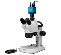 BRESSER Microscope stéréo trinoculaire Analyth STR 10x-40x avec caméra MikroCam MINI Full HD HDMI