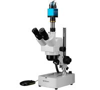 BRESSER Stéréomicroscope ICD Advance Zoom 10x-160x avec caméra microscope MikroCam Mini Full HD HDMI