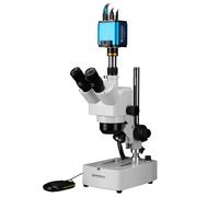 BRESSER Stéréomicroscope ICD Advance Zoom 10x-160x avec caméra microscope MikroCam Pro HDMI Autofocus