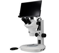 BRESSER Stéréomicroscope Science ETD-201 Trinoculaire Zoom 8-50x avec caméra microscope MikroCam Pro HDMI Autofocus et écran Mini HDMI Full HD (13,3")