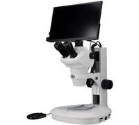 Bresser Microscope stéréo Zoom 8-50x éclairage LED Incident transmitted caméra HDMI 5MP Full HD écran 13,3" Noir