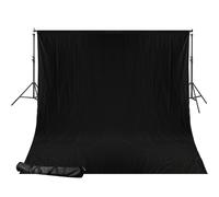 Bresser - Système de fond + tissu de fond 2,5 x 3m Noir