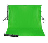 Bresser - Système de fond + tissu de fond 2,5 x 3m Vert Chromakey