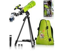 bresser - télescope à objectif 70/400 avec sac à dos vert