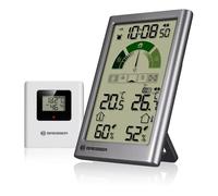 Bresser Thermo-Hygromètre avec recommandation de ventilation indicateur de climat intérieur, mémoire Max/Min, capteur extérieur jusqu’à 80m