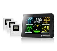 Thermomètre/hygromètre BRESSER Station Météo Quadro NLX avec 3 Capteurs extérieu