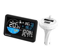 Bresser Thermomètre de Piscine Sans Fil avec Capteur Solaire et Alarme