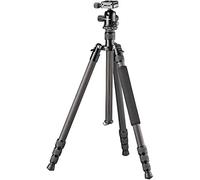 Bresser Trépied Carbone 165cm réglable, 3-en-1 Trépied Monopode Bas, Charge 10kg, rotule Arca-Swiss, panoramique, Sac Inclus