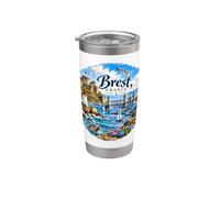 Brest France, Française, Européenne, Gobelet isotherme en acier inoxydable double paroi