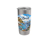 Brest France, Française, Européenne, Gobelet isotherme en acier inoxydable double paroi
