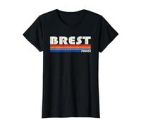 Brest France Retro 70s 80s Style T-Shirt Graphique avec Valeur