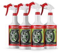 Brestol Nettoyant pour jantes sans acide 4 x 750 ml prêt à l'emploi avec tête de pulvérisation professionnelle - pour jantes chromées, jantes en aluminium, jantes en acier - pH neutre chromé