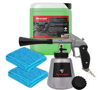 BRESTOL® TORNADOR Black Z-020RS - Avec ressort - Technique d'impulsion - Kit de 5 litres - Nettoyant plastique et cuir - 2 chiffons en microfibre - Bleu