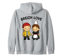 Bretagne Breizh Love Couple Breton et Bretonne Amour Humour Sweat à Capuche