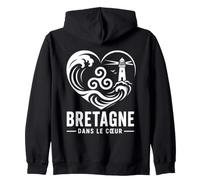 Bretagne dans Le Cœur Triskell Phare Breton Mer Océan Sweat à Capuche